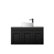 SATIN BLACK HAMPTON MARK II 900MM WALL HUNG VANITY FIL Kitchen Bathroom