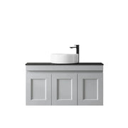 SATIN LIGHT GREY HAMPTON MARK II 900MM WALL HUNG VANITY FIL Kitchen Bathroom