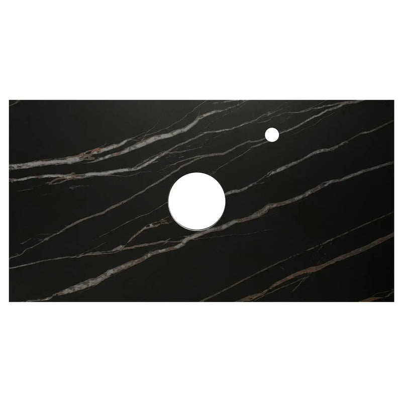 MATTE BLACK MARLO 750MM WALL HUNG VANITY FIL Kitchen Bathroom