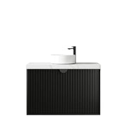 MATTE BLACK MARLO 900MM WALL HUNG VANITY FIL Kitchen Bathroom