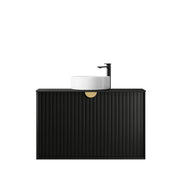 MATTE BLACK MARLO 900MM WALL HUNG VANITY FIL Kitchen Bathroom