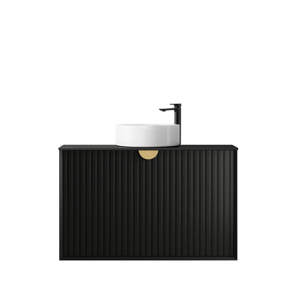 MATTE BLACK MARLO 900MM WALL HUNG VANITY