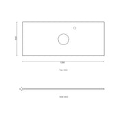 SATIN WHITE NOOSA 1200MM WALL HUNG VANITY FIL Kitchen Bathroom