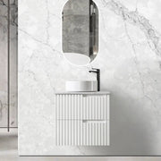 SATIN WHITE NOOSA 600MM WALL HUNG VANITY FIL Kitchen Bathroom