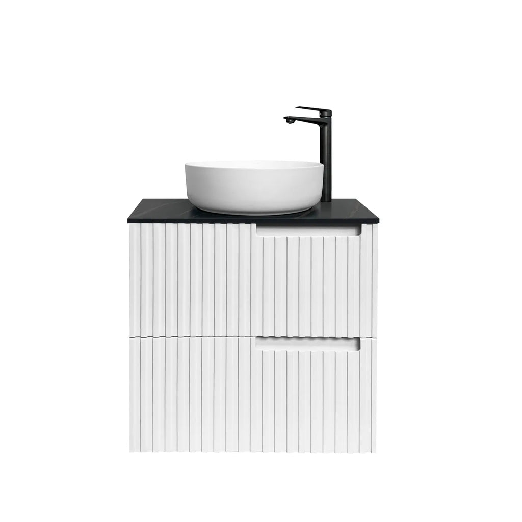 SATIN WHITE NOOSA 600MM WALL HUNG VANITY