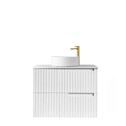SATIN WHITE NOOSA 750MM WALL HUNG VANITY FIL Kitchen Bathroom
