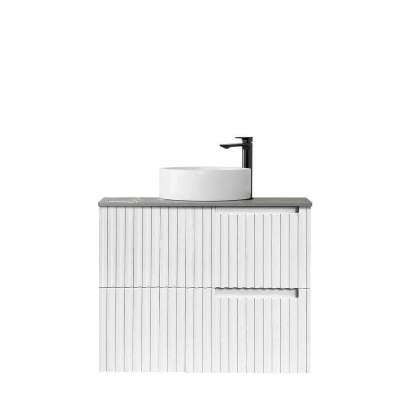 SATIN WHITE NOOSA 750MM WALL HUNG VANITY FIL Kitchen Bathroom