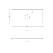 SATIN WHITE NOOSA 900MM WALL HUNG VANITY FIL Kitchen Bathroom