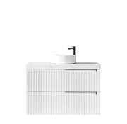 SATIN WHITE NOOSA 900MM WALL HUNG VANITY FIL Kitchen Bathroom