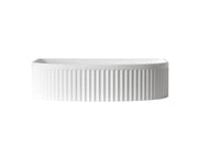 ARCHIE CERAMIC 415X365X100 FLUTED BASIN White/Black FIL Kitchen Bathroom