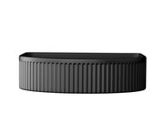 ARCHIE CERAMIC 415X365X100 FLUTED BASIN White/Black FIL Kitchen Bathroom
