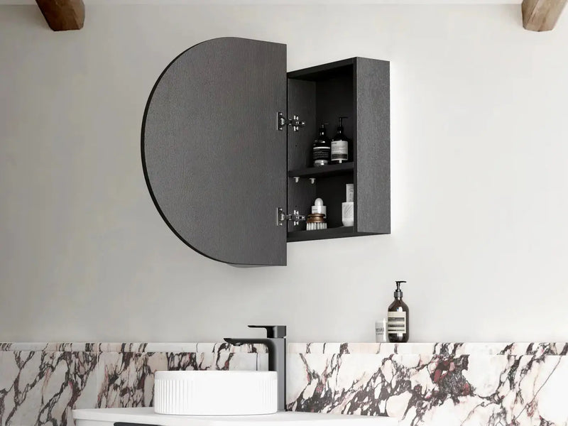 LED BONDI 900X600 SHAVING CABINET BLACK OAK FIL Kitchen Bathroom