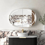 LED BONDI 900X600 SHAVING CABINET BLACK OAK FIL Kitchen Bathroom