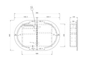 LED BONDI 900X600 SHAVING CABINET BLACK OAK FIL Kitchen Bathroom