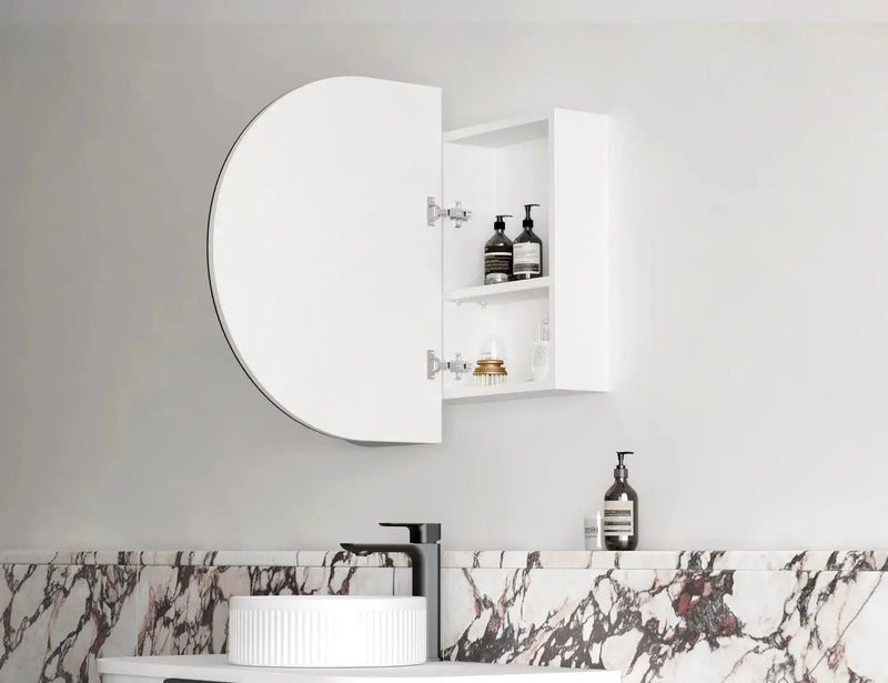 LED BONDI 900X600 SHAVING CABINET MATTE WHITE FIL Kitchen Bathroom