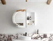 LED BONDI 900X600 SHAVING CABINET MATTE WHITE FIL Kitchen Bathroom