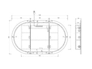 LED BONDI 1500X900 SHAVING CABINET MATTE WHITE FIL Kitchen Bathroom