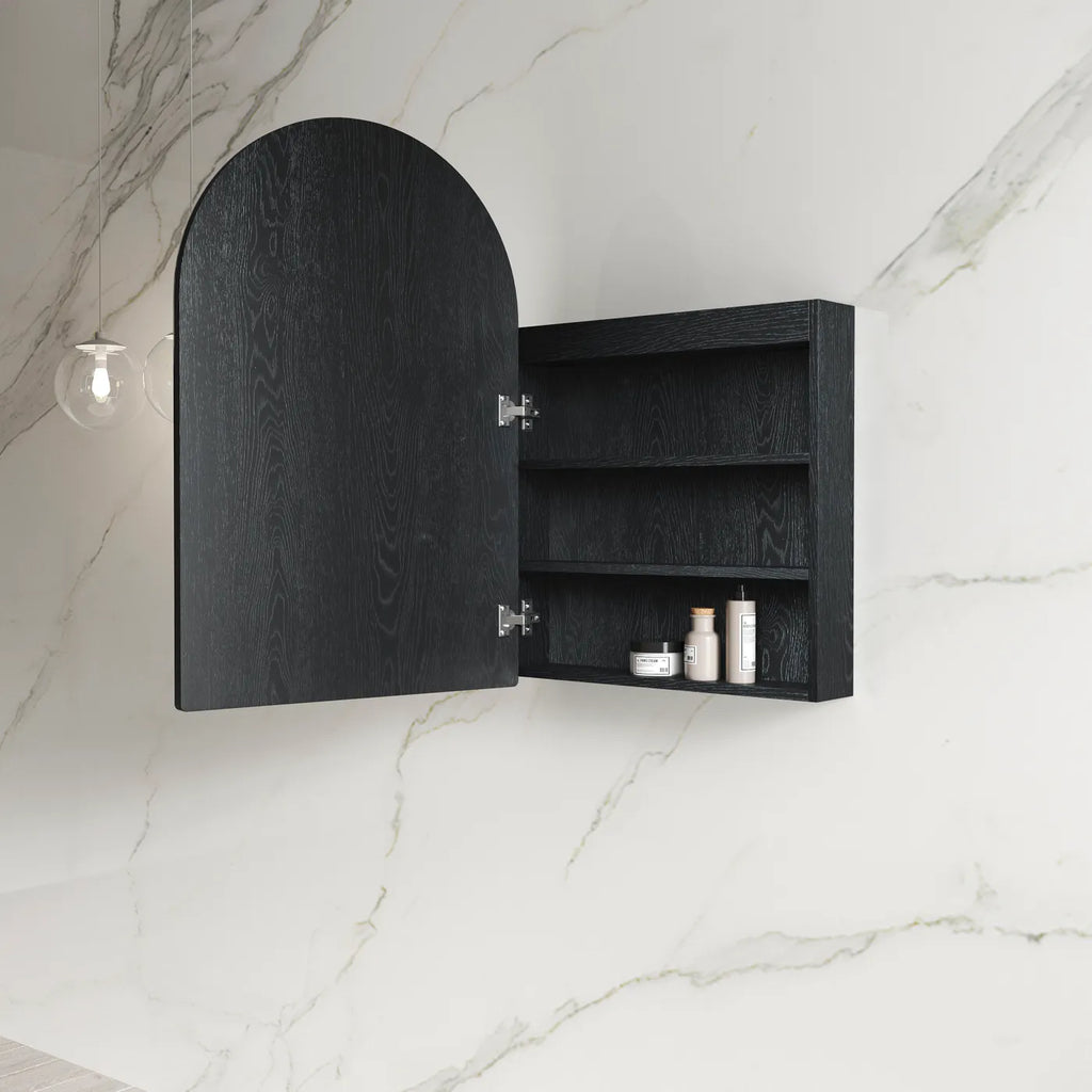 LED ARCHIE SHAVING CABINET BLACK OAK