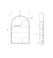 LED ARCHIE SHAVING CABINET BLACK OAK FIL Kitchen Bathroom