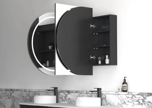 LED BONDI 1800X900 SHAVING CABINET BLACK OAK FIL Kitchen Bathroom