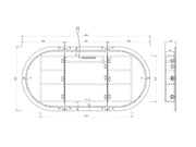 LED BONDI 1800X900 SHAVING CABINET BLACK OAK FIL Kitchen Bathroom