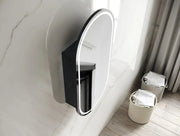 LED NOOSA 900X450 OVAL SHAPE SHAVING CABINET BLACK OAK FIL Kitchen Bathroom