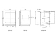 Byron/Bondi Laundry 630 Natural Oak Base Cabinet - FIL Kitchen Bathroom