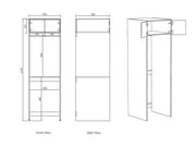 Byron/Bondi Laundry 2100 Natural Oak Tall Washing Machine Cabinet - FIL Kitchen Bathroom