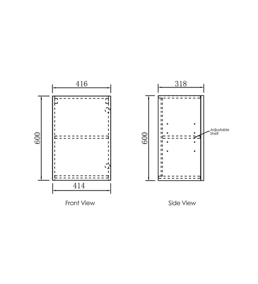 Byron/Bondi 415 Natural Oak Wall Cabinet - FIL Kitchen Bathroom