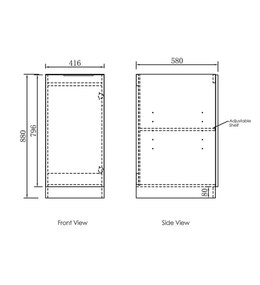 Byron/Bondi Laundry 415 Natural Oak Base Cabinet - FIL Kitchen Bathroom