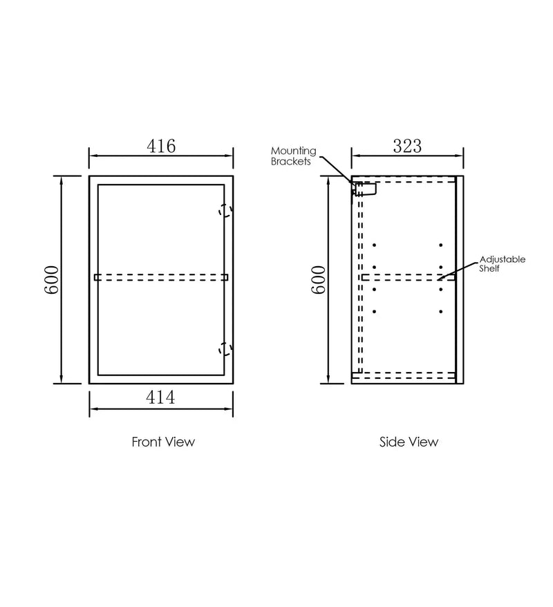 HAMPSHIRE WALL CABINET WHITE 415 FIL Kitchen Bathroom