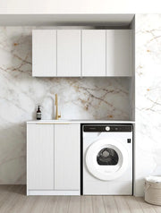 Bondi White Laundry Kit 1305x600x2100 (Set-B) - FIL Kitchen Bathroom