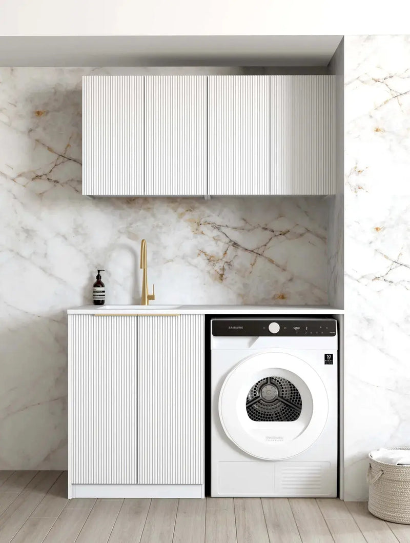 Bondi White Laundry Kit 1305x600x2100 (Set-B) - FIL Kitchen Bathroom