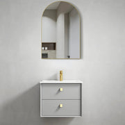 LIGHT GREY  BOSTON  600MM WALL HUNG VANITY FIL Kitchen Bathroom