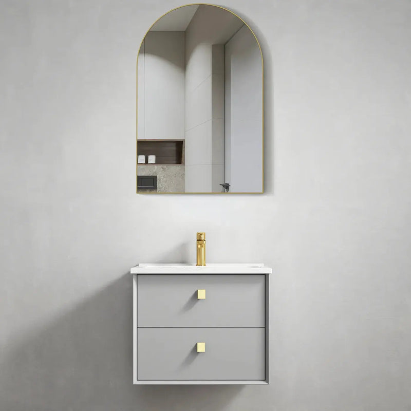 LIGHT GREY  BOSTON  600MM WALL HUNG VANITY FIL Kitchen Bathroom