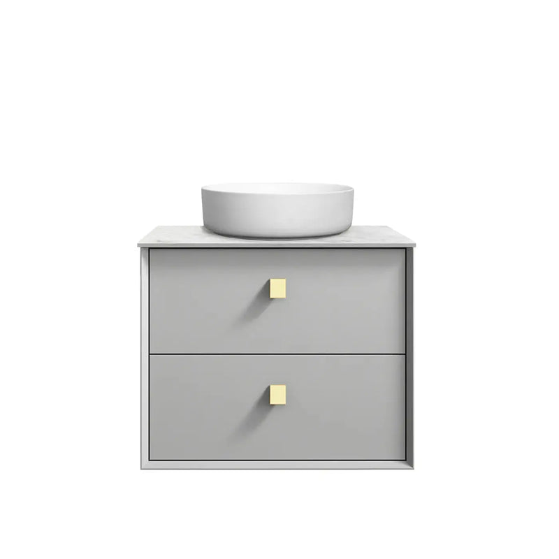 LIGHT GREY  BOSTON  600MM WALL HUNG VANITY FIL Kitchen Bathroom