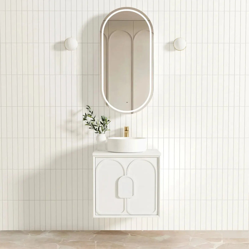 LAGUNA SATIN WHITE 600X460 VANITY FIL Kitchen Bathroom