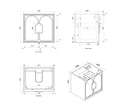 LAGUNA BLACK AMERICAN OAK 600X460 VANITY FIL Kitchen Bathroom