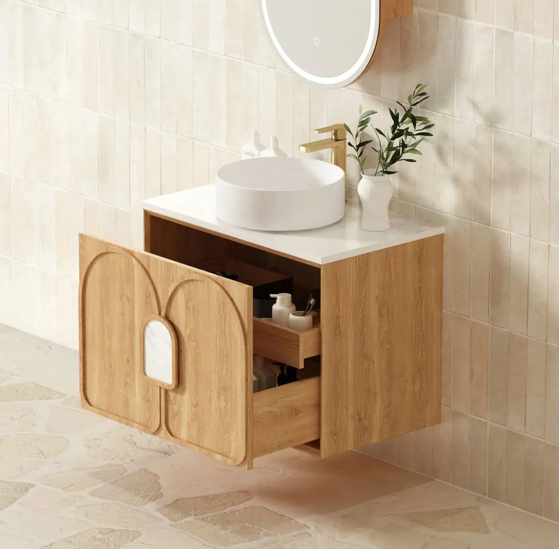 LAGUNA NATURAL AMERICAN OAK 600X460 VANITY FIL Kitchen Bathroom