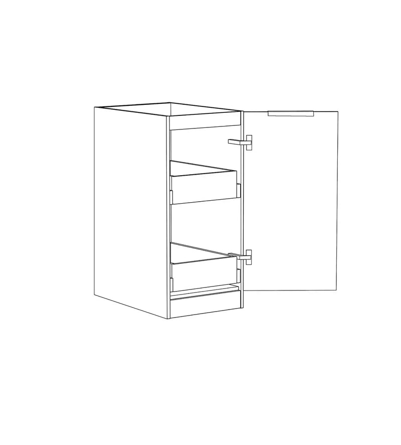 Byron/Bondi Laundry 415 Natural Oak Base Cabinet with internal Drawer - FIL Kitchen Bathroom