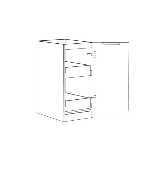 Byron/Bondi Laundry 415 Natural Oak Base Cabinet with internal Drawer - FIL Kitchen Bathroom