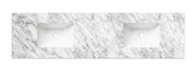 Natural Carrara Marble Top with Double Undermount Basins 1200mm/1500mm/1800mm - FIL Kitchen Bathroom