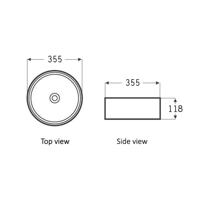 RADIUS ROUND BASIN 355X355 FIL Kitchen Bathroom