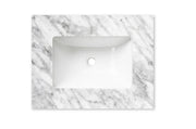 Natural Carrara Marble Top with Undermount Basin 600mm/750mm/900mm/1200mm - FIL Kitchen Bathroom