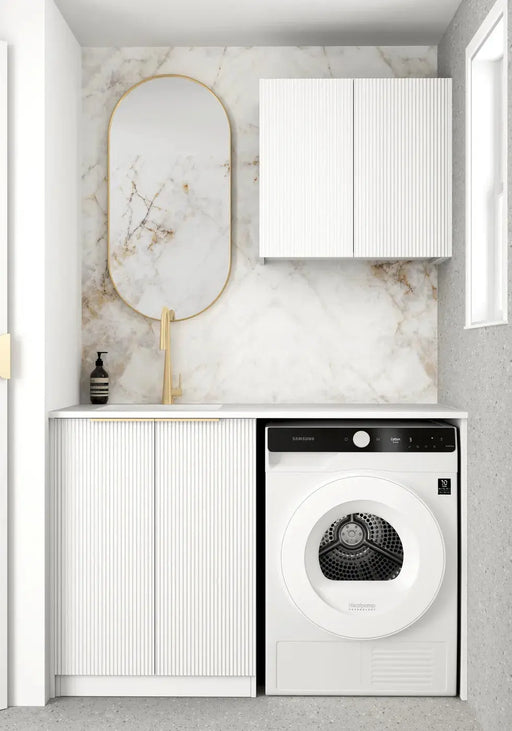 Bondi White Laundry Kit 1305x600x2100 (Set-A) - FIL Kitchen Bathroom