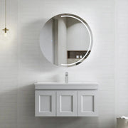 SATIN LIGHT GREY HAMPTON MARK II 900MM WALL HUNG VANITY FIL Kitchen Bathroom