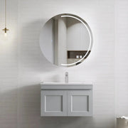 SATIN LIGHT GREY HAMPTON MARK II 750MM WALL HUNG VANITY FIL Kitchen Bathroom