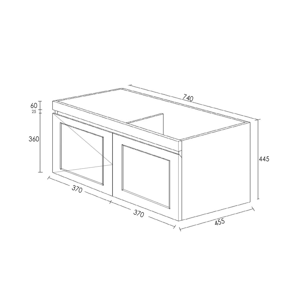 SATIN LIGHT GREY HAMPTON MARK II 750MM WALL HUNG VANITY