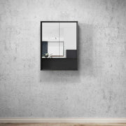 MARLO MATTE BLACK 600X800X150 SHAVING CABINET FIL Kitchen Bathroom