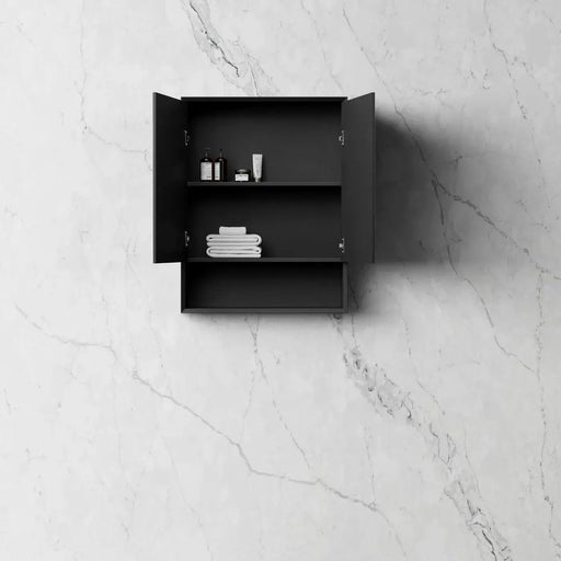 MARLO MATTE BLACK 600X800X150 SHAVING CABINET FIL Kitchen Bathroom